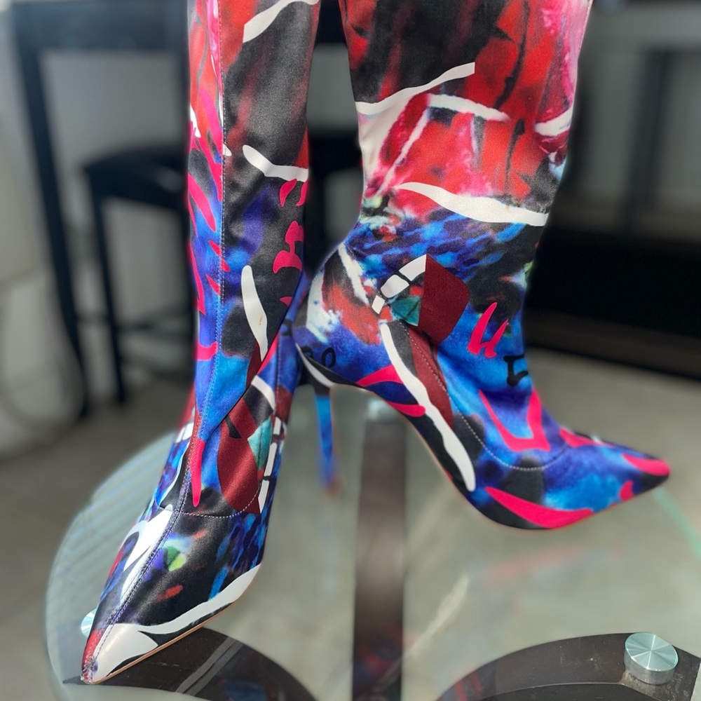 Multi Color Pink and Blue Boots